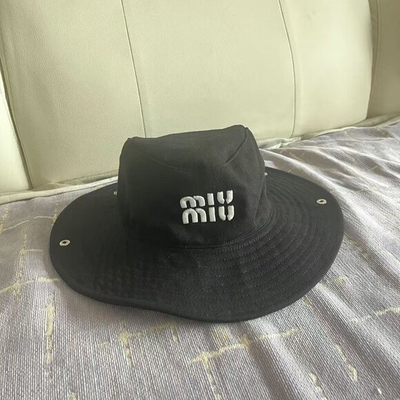 Miu Miu Black Bucket Hat - Picture 1 of 5